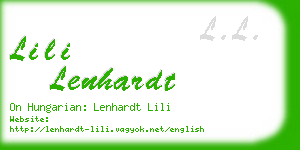 lili lenhardt business card